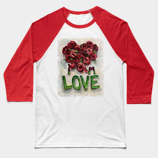 I am Love Baseball T-Shirt by Li_Ya_Art